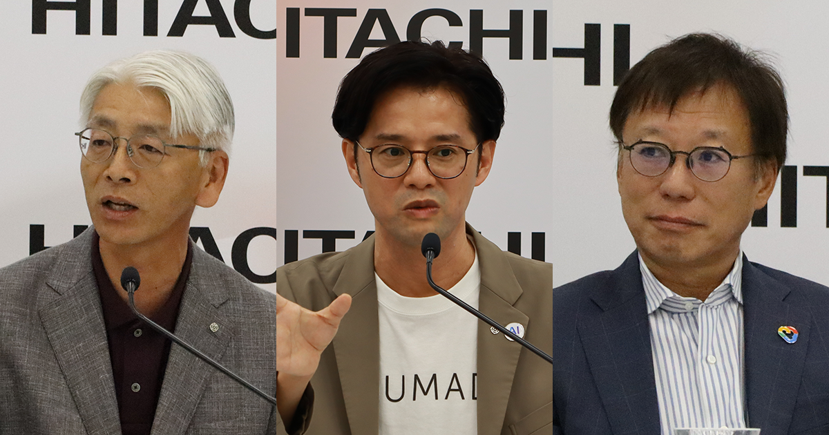 (左から)株式会社日立製作所 執行役常務 AI&ソフトウェアサービスビジネスユニットCEO 細矢良智氏、同社 AI&ソフトウェアサービスビジネスユニット事業主管 兼 CLBO 黒川亮氏、グーグル・クラウド・ジャパン合同会社 カスタマーエンジニアリング担当 上級執行役員 小池裕幸氏