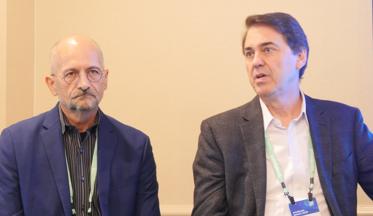（左から）Proofpoint Chief Technology Officer, Engineering マイケル・フレンド（Michael Frendo）氏、Chief AI & Data Officer ダニエル・ラップ（Daniel Rapp）氏